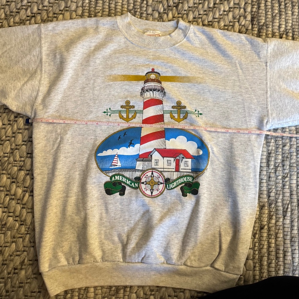 Vintage Lighthouse Crewneck Sweatshirt  - Size Medium - Picture 4 of 6